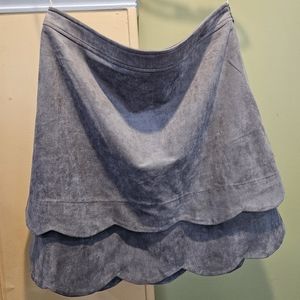 Aryeh faux suede grey skirt M